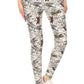 Yoga Style Banded Lined Dragonfly Print, Full Length Leggings In A Slim Fitting Style With A Banded High Waist