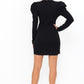 Long Sleeve Overlay Detailed Fashion Dress