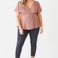 Plus Tie Detail Flare Top