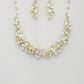 Leaf Pattern Pearl Crystal Necklace