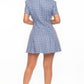 Houndstooth Chain-belt Dress