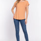 Short Dolman Slv Rib Knit Top