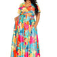 Tropical floral maxi skirt & top set