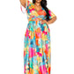 Tropical floral maxi skirt & top set