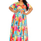 Tropical floral maxi skirt & top set