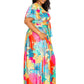 Tropical floral maxi skirt & top set