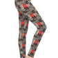 5-inch Long Yoga Style Banded Lined Puzzle Printed Knit Legging With High Waist