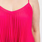 Pleated Tank Top With Adjustable Strap