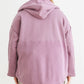 Plus Two Pocket Open Front Soft To Touch Hooded Cardigan Jacket