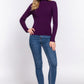 Long Slv Mock Neck Rib Sweater