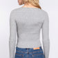 V-neck Shirring Tie Detail Sweater