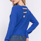 Dolman Slv Strappy Open Back Sweater