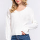 Dolman Slv Strappy Open Back Sweater