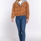 Long Slv Hoodie Corduroy Jacket