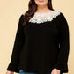 Plus Size Solid Long Sleeve Top