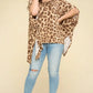 Animal Printed Rayon Span Poncho