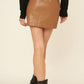 A Faux Leather Mini Skirt