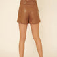 Faux leather shorts