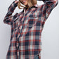 Washed Plaid Button Down Shirt