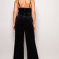 Samba Rhinestone Belt Velvet Jumpsuit