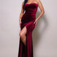 Strapless Sweetheart Maxi Velvet Dress