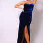 Strapless Sweetheart Maxi Velvet Dress