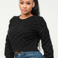 Checker Sweater Top