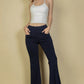 High Waisted Front Pocket Flare Pants