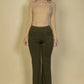 High Waisted Front Pocket Flare Pants