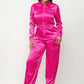 Front Zipper Pockets Top And Pants Jumpsuit