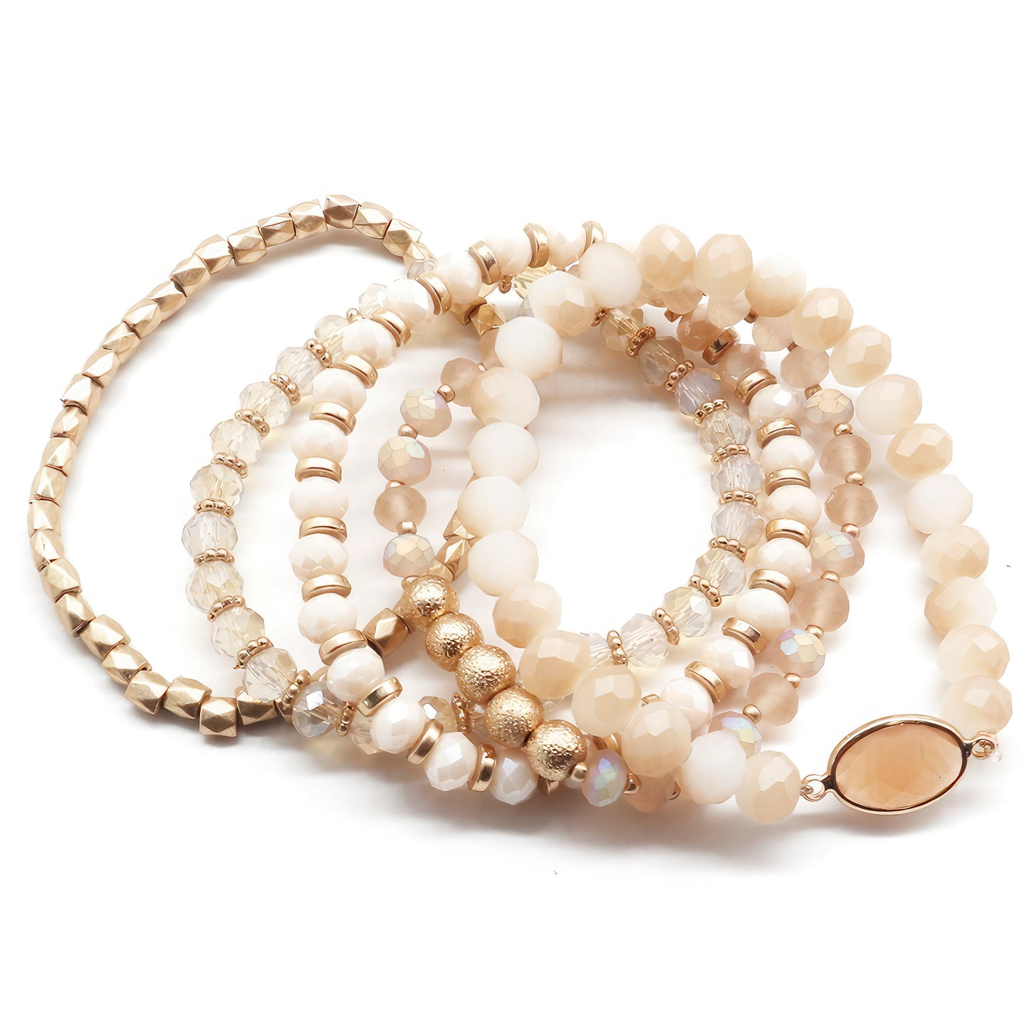 Multi Bead Stretch Bracelet Set