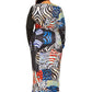 Animal Print Splice Dress With High-low Hem