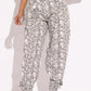 Snake Skin Printed Paper Bag Style Cargo Pants