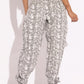 Snake Skin Printed Paper Bag Style Cargo Pants