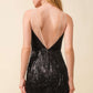 Fringe Sequin Bra Top Bodycon Party Dress