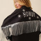 Howdy Sequin Fringe And Star Patches Jacket