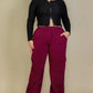 Plus Size Side Pocket Drawstring Waist Sweatpants