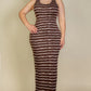 Plus Size Tie Dye Printed Tank Bodycon Maxi Dress