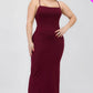 Plus Size Crisscross Back Split Thigh Maxi Dress