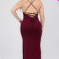 Plus Size Crisscross Back Split Thigh Maxi Dress