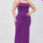 Plus Size Crisscross Back Split Thigh Maxi Dress