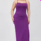 Plus Size Crisscross Back Split Thigh Maxi Dress