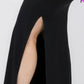 Plus Size Crisscross Back Split Thigh Maxi Dress