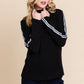 Long Sleeve Solid Mock Neck Casual Top