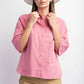 Half Slvs Stretch Poplin Button Down Shirt