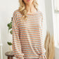 Striped Self Tie Longsleeve Top