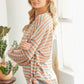 Striped Self Tie Longsleeve Top