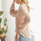 Striped Self Tie Longsleeve Top