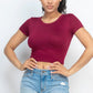 Short Sleeve Roundneck Crop Top