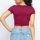 Short Sleeve Roundneck Crop Top